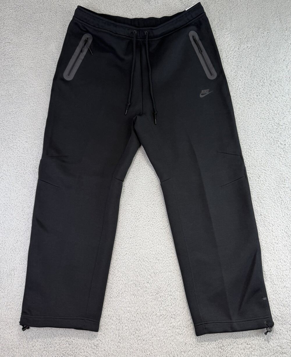 Nike Tech Triple Black Pants Fleece Sweatpants Men's Size XL New HJ6533-010